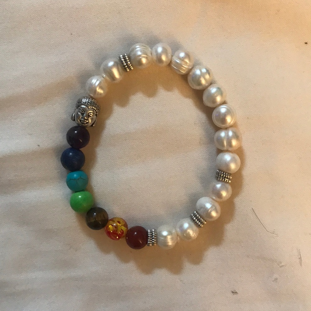 Chakra bracelet with Buddha bead